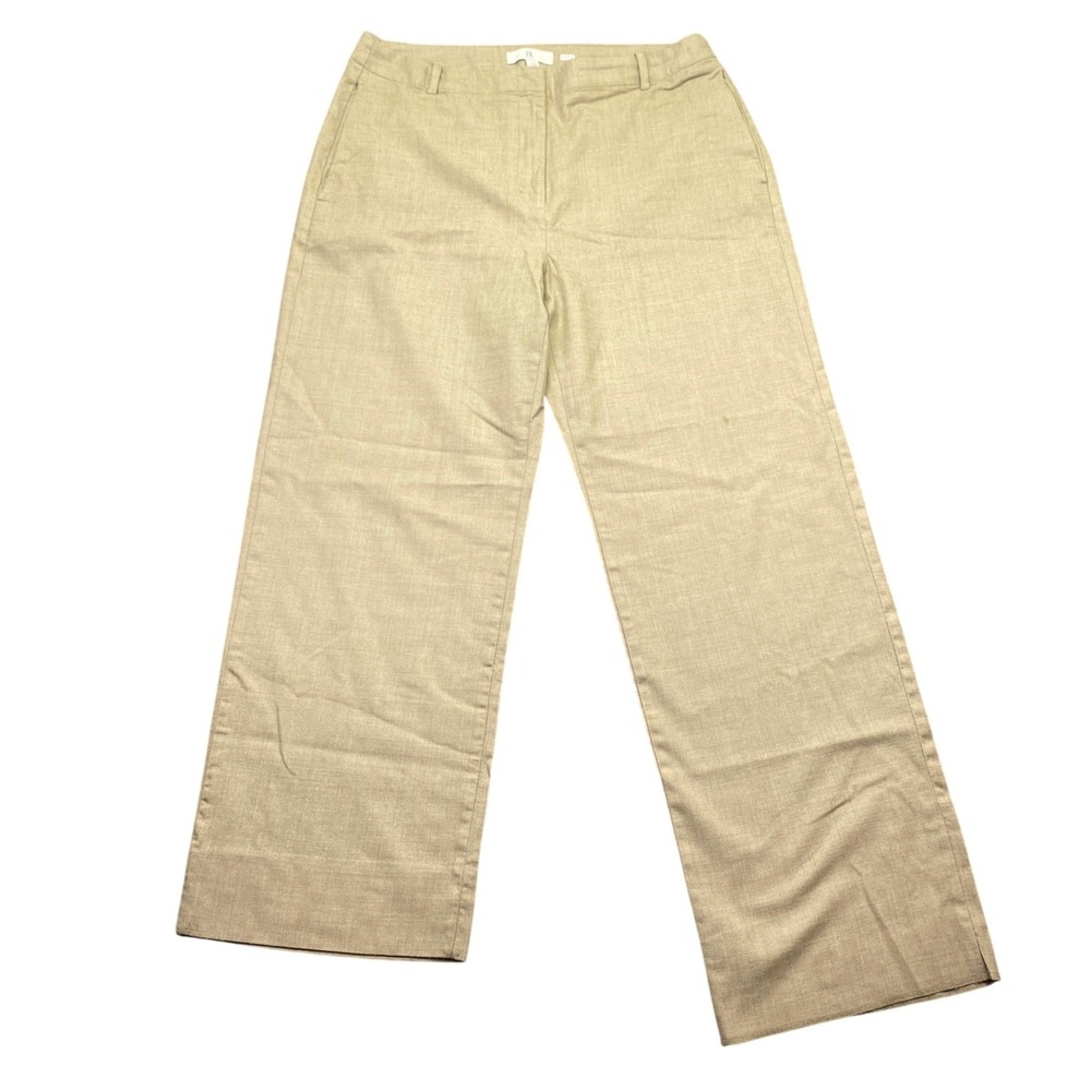 Banana Republic HR Modern Straight Wool Pants Beige Brown 14 S/539210-00